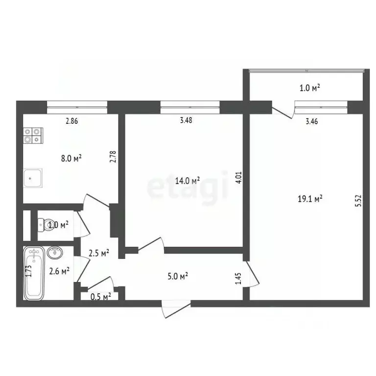 2-к кв. Мордовия, Саранск ул. Миронова, 5 (52.7 м) - Фото 1