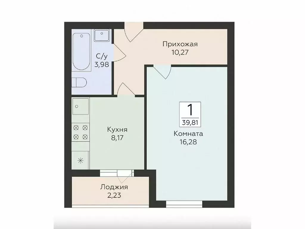 1-комнатная квартира: Самара, улица Победы, 14А (39.81 м) - Фото 0
