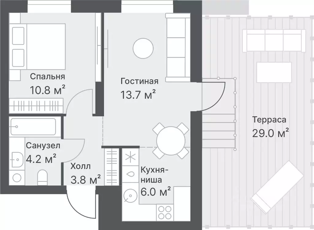 2-к кв. Тюменская область, Тюмень Кремлевская ул., 95 (38.5 м) - Фото 0