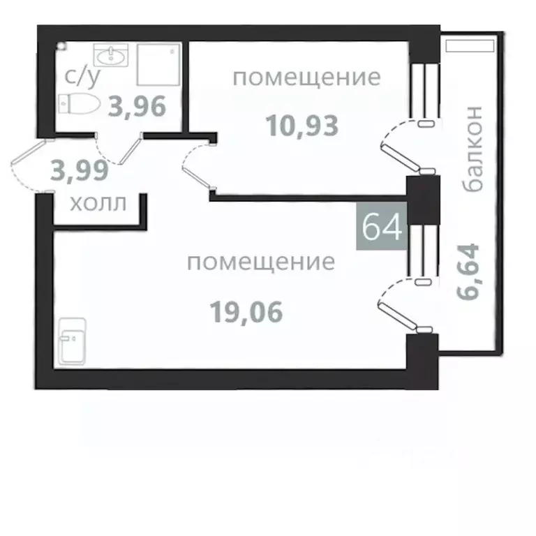 2-к кв. Калининградская область, Балтийск  (44.58 м) - Фото 0