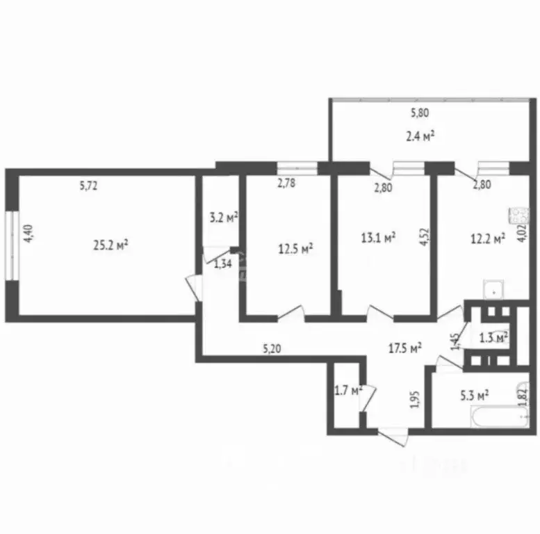 3-к кв. Московская область, Долгопрудный Набережная ул., 21к1 (97.0 м) - Фото 2