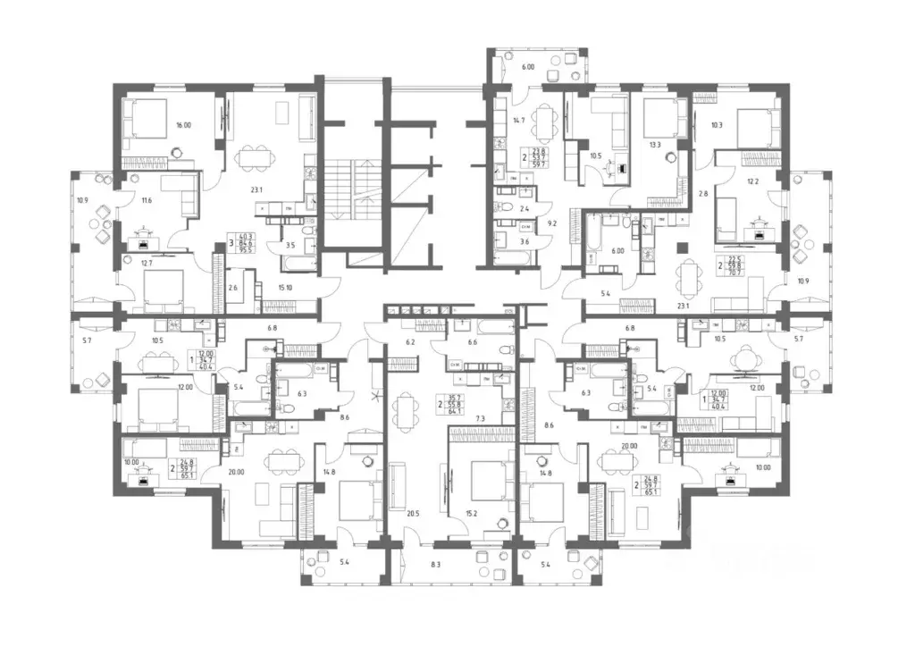 Свободной планировки кв. Волгоградская область, Волгоград 131-й мкр, ... - Фото 2