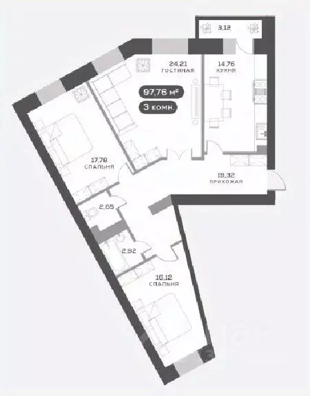 3-к кв. Красноярский край, Красноярск ул. Академгородок, 80 (97.4 м) - Фото 0