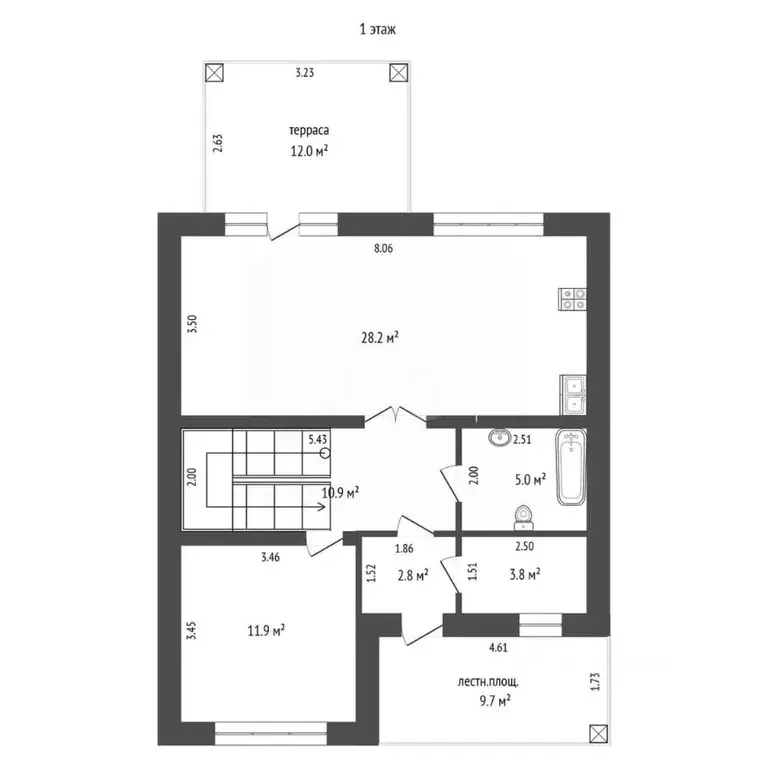 Дом в Тюменская область, Тюменский муниципальный округ, с. Луговое ул. ... - Фото 1