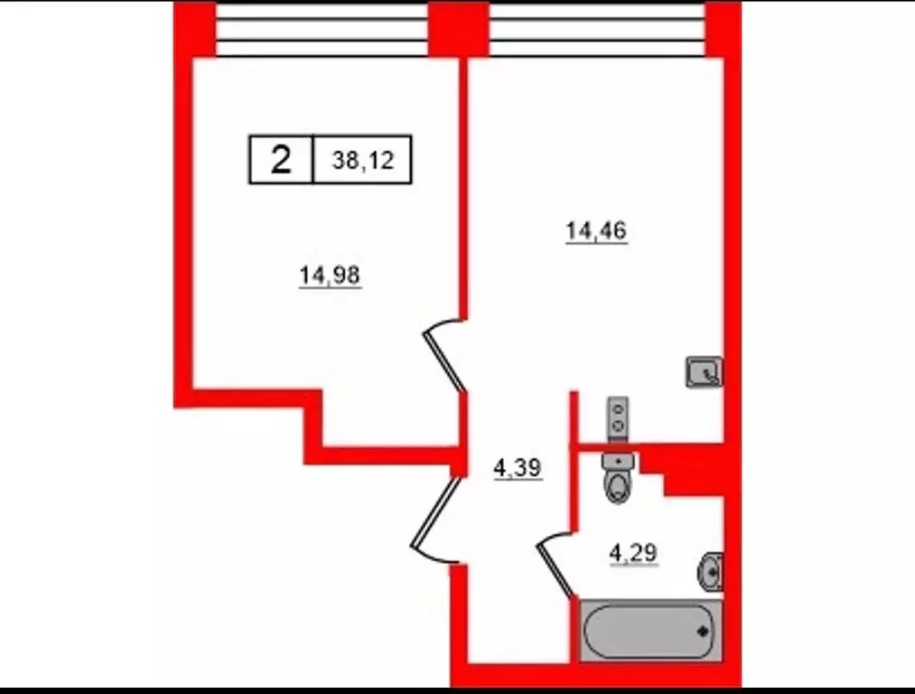 1-комнатная квартира: Санкт-Петербург, бульвар Головнина, 13 (38 м) - Фото 1