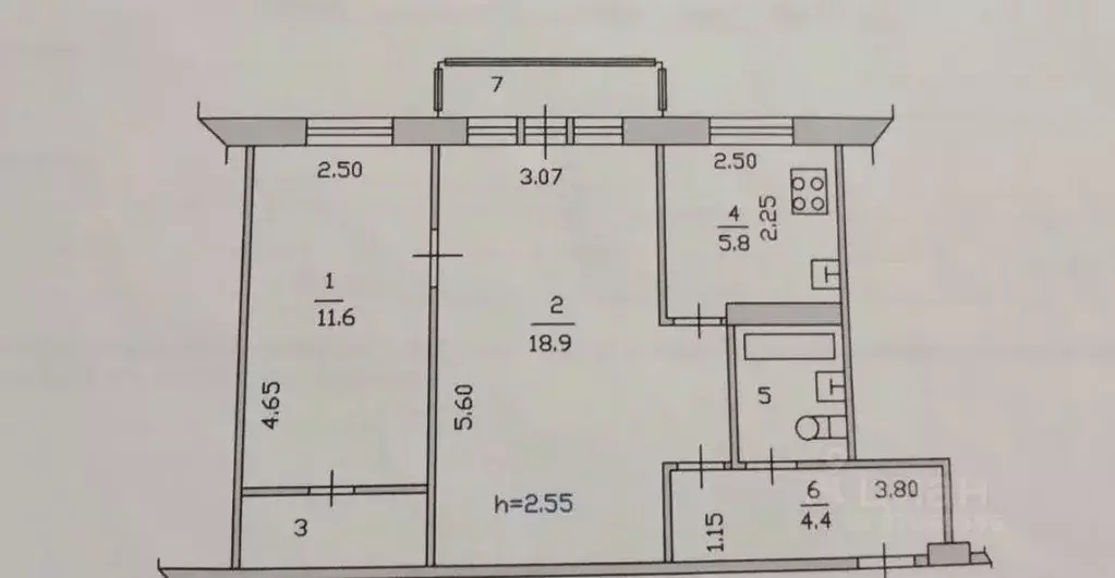 2-к кв. Московская область, Раменское ул. Космонавтов, 18 (46.0 м) - Фото 2