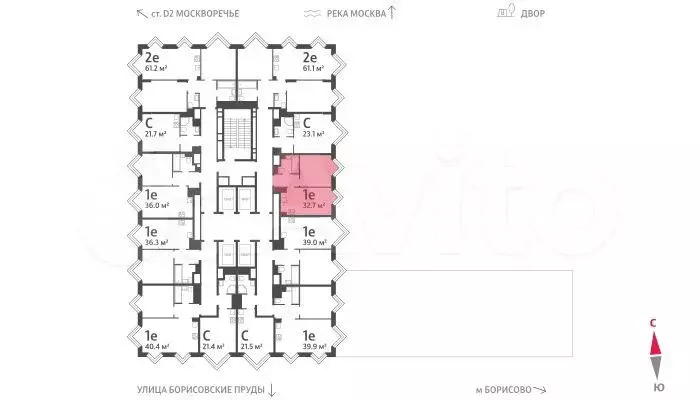 1-к. квартира, 32,7 м, 24/30 эт. - Фото 1