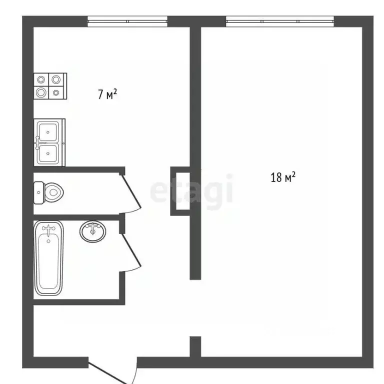 1-к кв. Санкт-Петербург Варшавская ул., 43К1 (35.0 м) - Фото 2