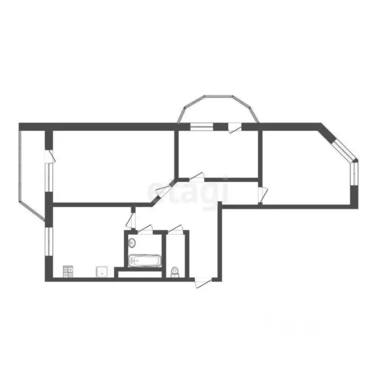 3-к кв. Мордовия, Саранск Республиканская ул., 45 (74.4 м) - Фото 2