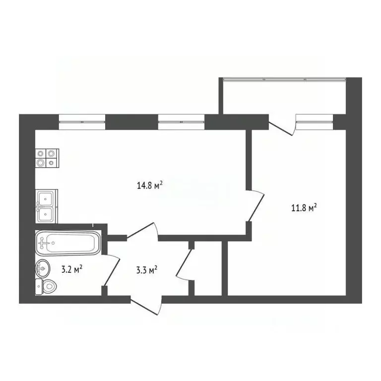 1-к кв. Владимирская область, Муром ул. Льва Толстого, 35 (34.6 м) - Фото 1
