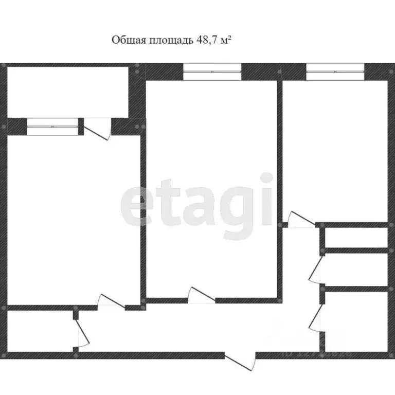 2-к кв. Калужская область, Калуга ул. Гурьянова, 24 (48.7 м) - Фото 1