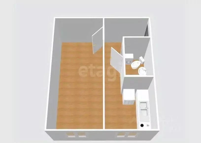 1-к кв. Сахалинская область, Южно-Сахалинск Большая Елань п/р, ул. ... - Фото 2
