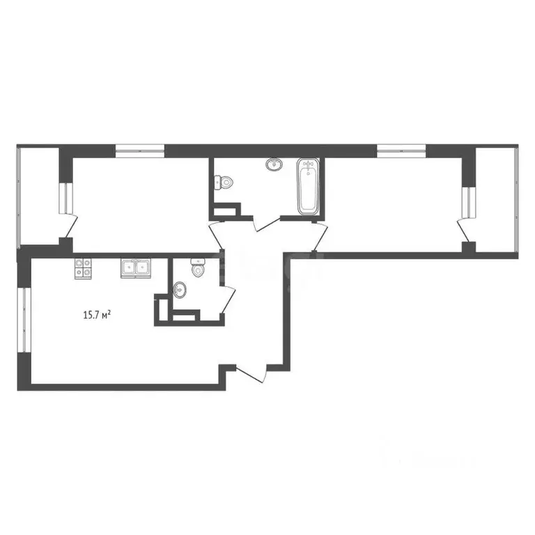 2-к кв. Мордовия, Саранск ул. Полежаева, 94 (69.4 м) - Фото 2