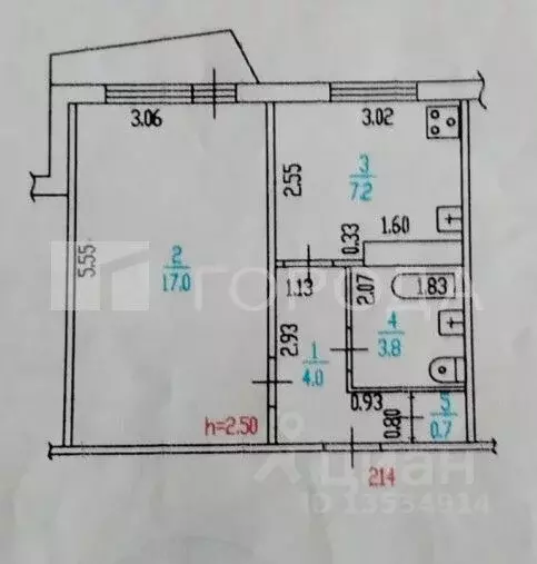 1-к кв. Алтайский край, Барнаул ул. Гущина, 171 (32.0 м) - Фото 2