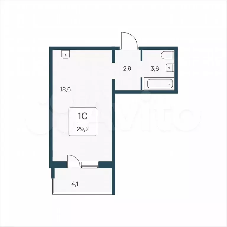 Квартира-студия, 29,2 м, 17/17 эт. - Фото 0