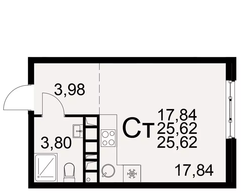 1-к кв. Рязанская область, Рязань пос. Ворошиловка, Символ жилой ... - Фото 1