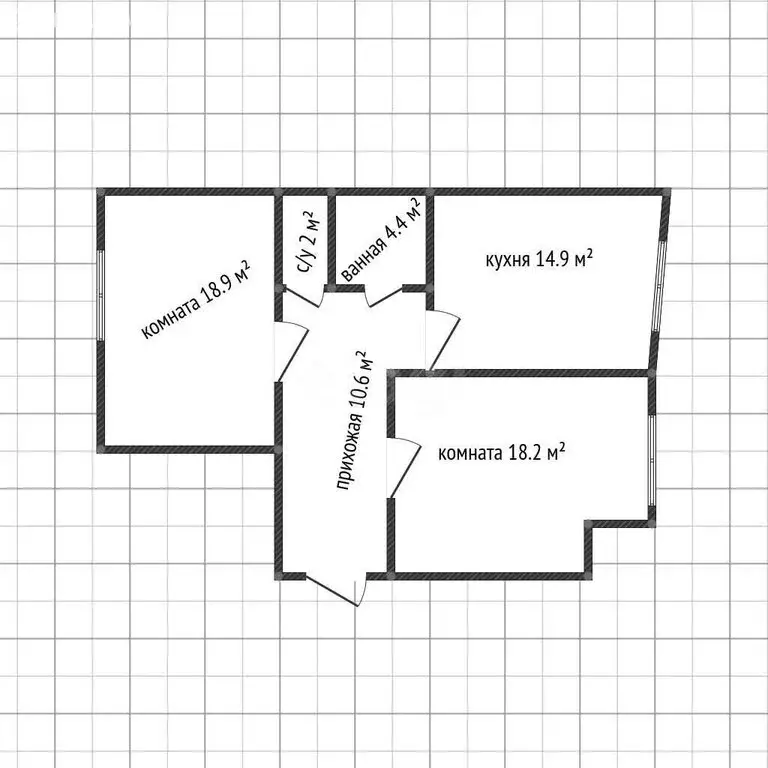 2-комнатная квартира: Майкоп, улица Победы, 8 (68.6 м) - Фото 1