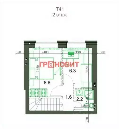 Таунхаус, 41.3 м - Фото 0