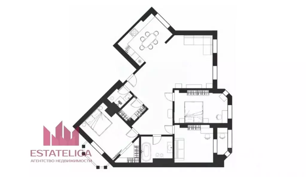 4-к кв. Москва Ломоносовский просп., 25к5 (187.0 м) - Фото 2