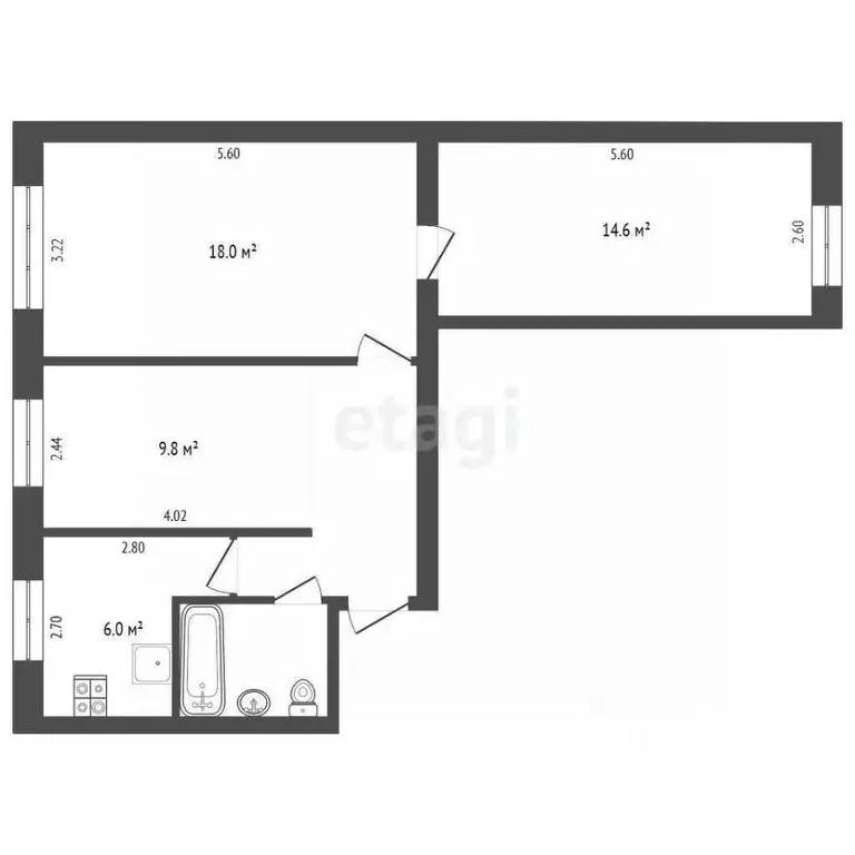 3-к кв. Камчатский край, Елизово ул. Завойко, 63 (57.8 м) - Фото 2