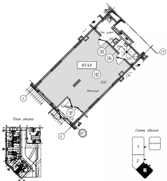 Помещение свободного назначения в Санкт-Петербург пос. Шушары, просп. ... - Фото 1