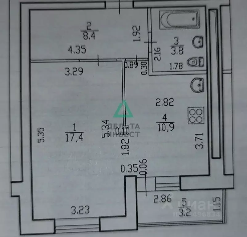 1-к кв. Башкортостан, Уфа ул. Рихарда Зорге, 62 (42.1 м) - Фото 2