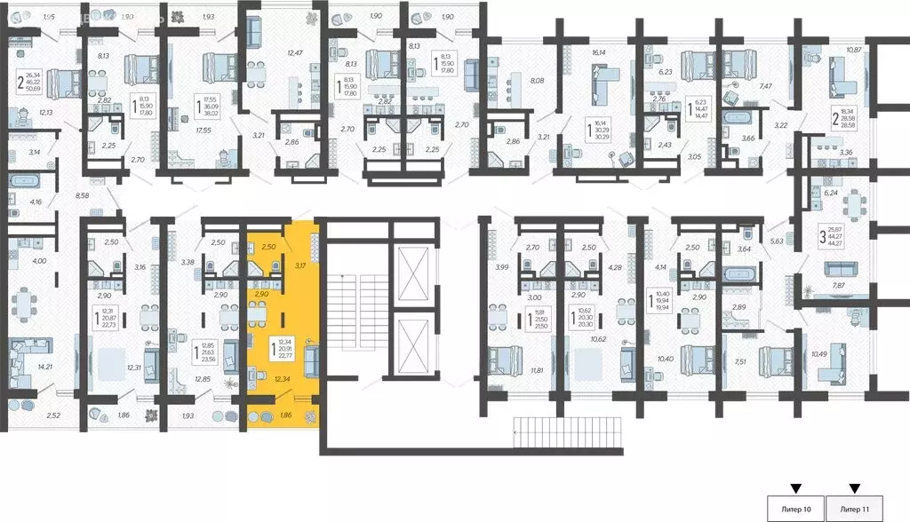 Квартира-студия: Сочи, микрорайон Бытха, Ясногорская улица, 16/2к5 ... - Фото 1