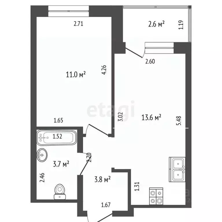 1-к кв. Удмуртия, Ижевск ул. Имени конструктора-оружейника Никонова, ... - Фото 1