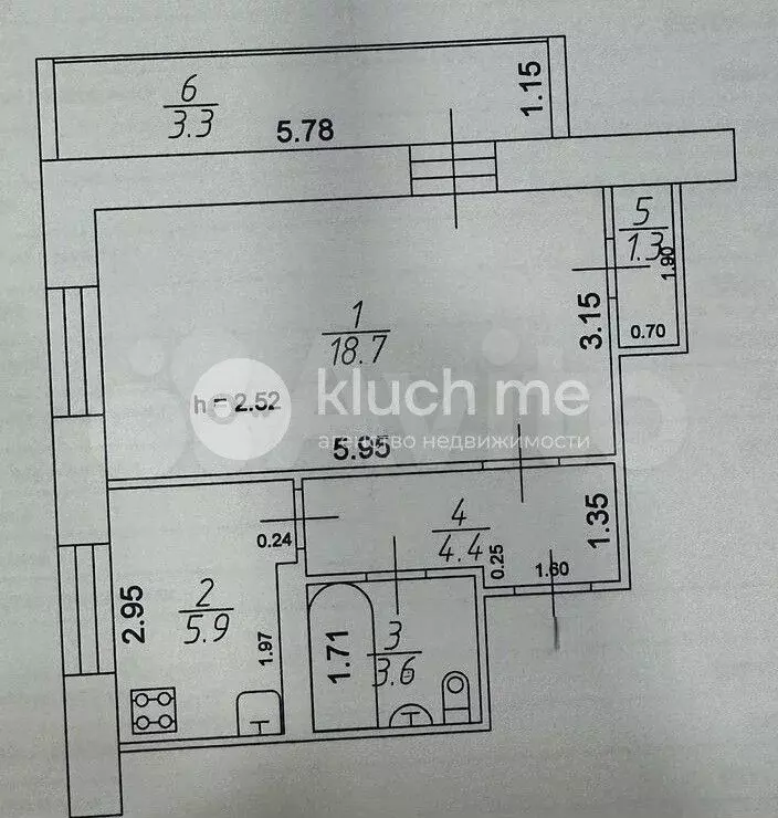 1-к. квартира, 37,2 м, 7/9 эт. - Фото 0