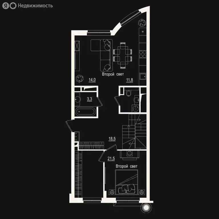 3-комнатная квартира: Тюмень, улица Щербакова, 2к6 (99.41 м) - Фото 0