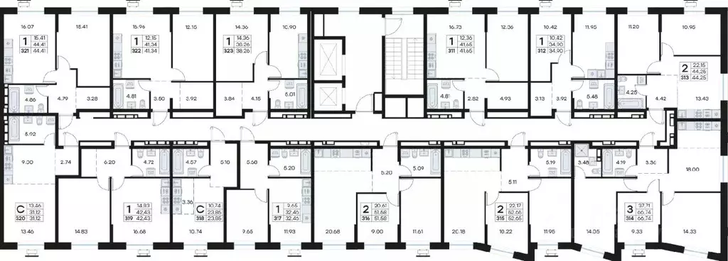 1-к кв. Приморский край, Владивосток Клуб 25 жилой комплекс, 1 (38.26 ... - Фото 1