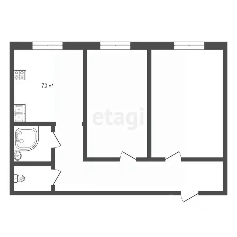 2-к кв. Ярославская область, Ярославский муниципальный округ, пос. ... - Фото 2