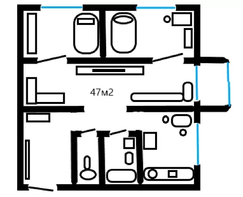 Продаётся 2-к квартира, 47 м - Фото 0