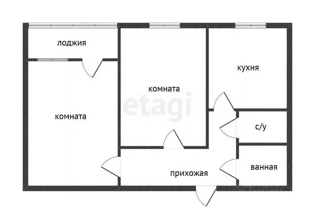 2-к кв. Приморский край, Владивосток ул. Черняховского, 21 (50.4 м) - Фото 1