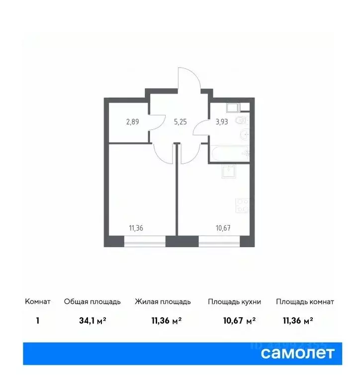 1-к кв. Москва Цветочные Поляны жилой комплекс, к12 (34.1 м) - Фото 0