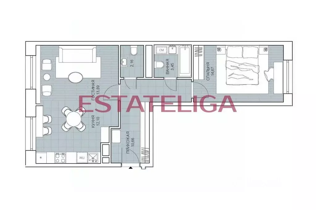 2-к кв. Москва Береговой проезд, 3 (65.0 м) - Фото 2