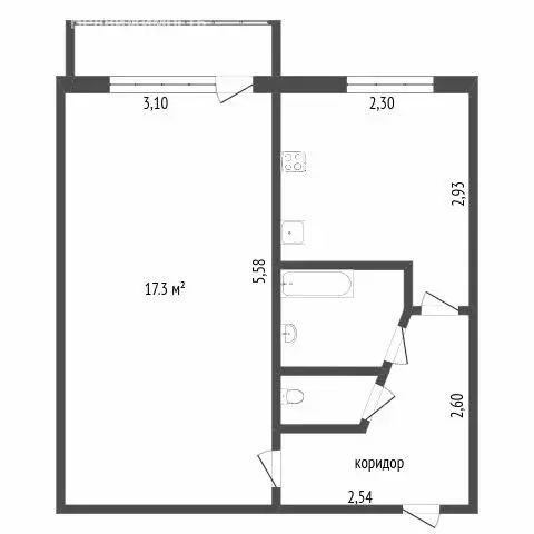 1-комнатная квартира: Иркутск, улица Лермонтова, 59 (30.4 м) - Фото 1