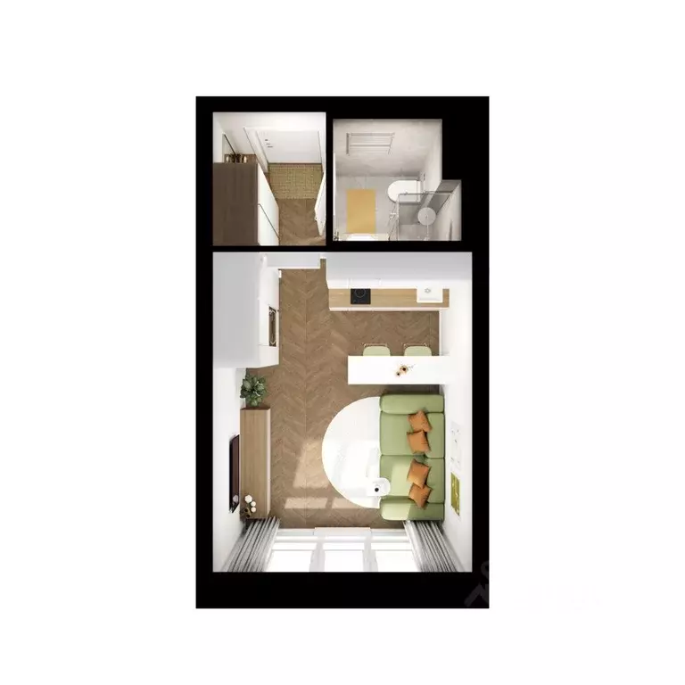 Студия Московская область, Мытищи Яуза Парк жилой комплекс, к12 (19.9 ... - Фото 2