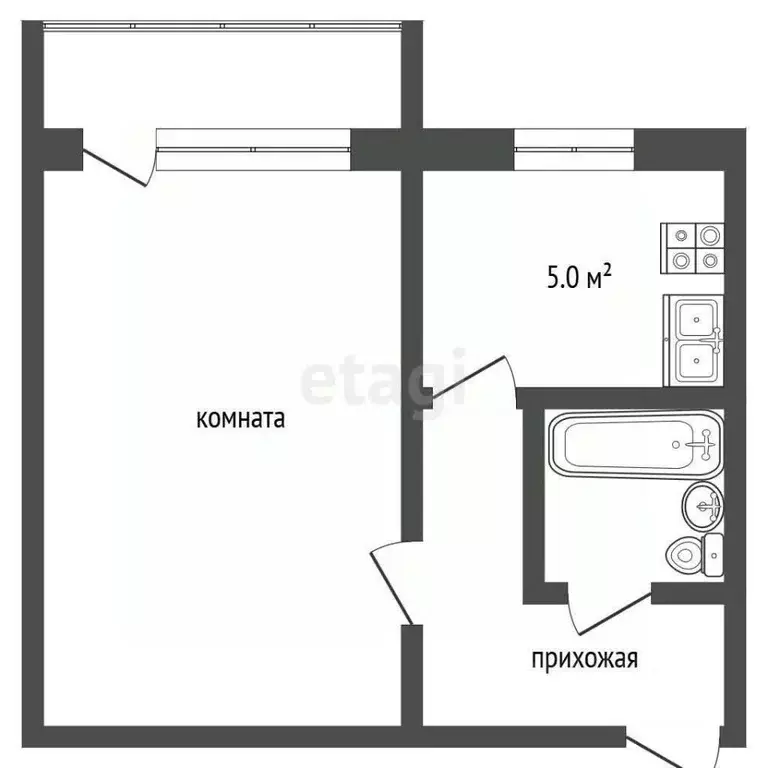 1-к кв. Севастополь ул. Льва Толстого, 60 (30.6 м) - Фото 1