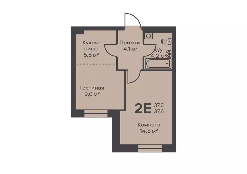 2-к кв. Пермский край, Пермь ул. Лизы Чайкиной, 30 (37.6 м) - Фото 1