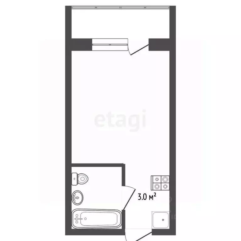 Студия Ставропольский край, Пятигорск ул. Орджоникидзе (20.0 м) - Фото 2