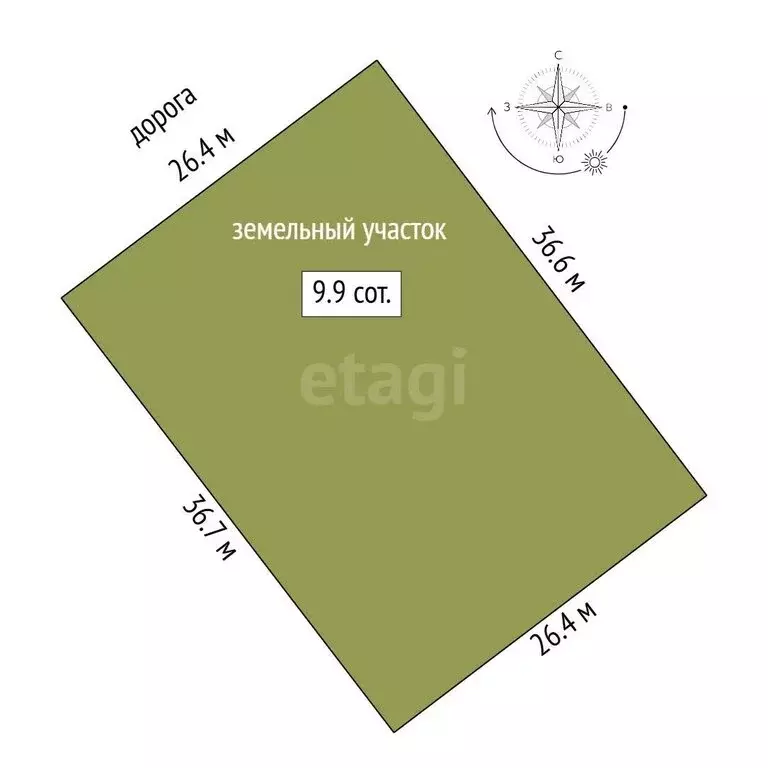 Участок в Ялуторовск, Магистральная улица (990 м) - Фото 1