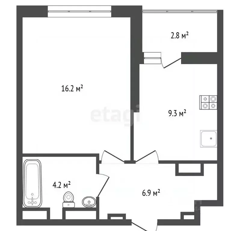 2-к кв. Тюменская область, Тюмень проезд Тихий, 2 (36.4 м) - Фото 2