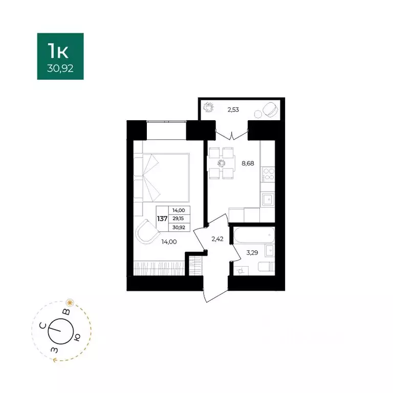 1-к кв. Ярославская область, Ярославль Северный жилрайон, 15-й мкр, ... - Фото 0