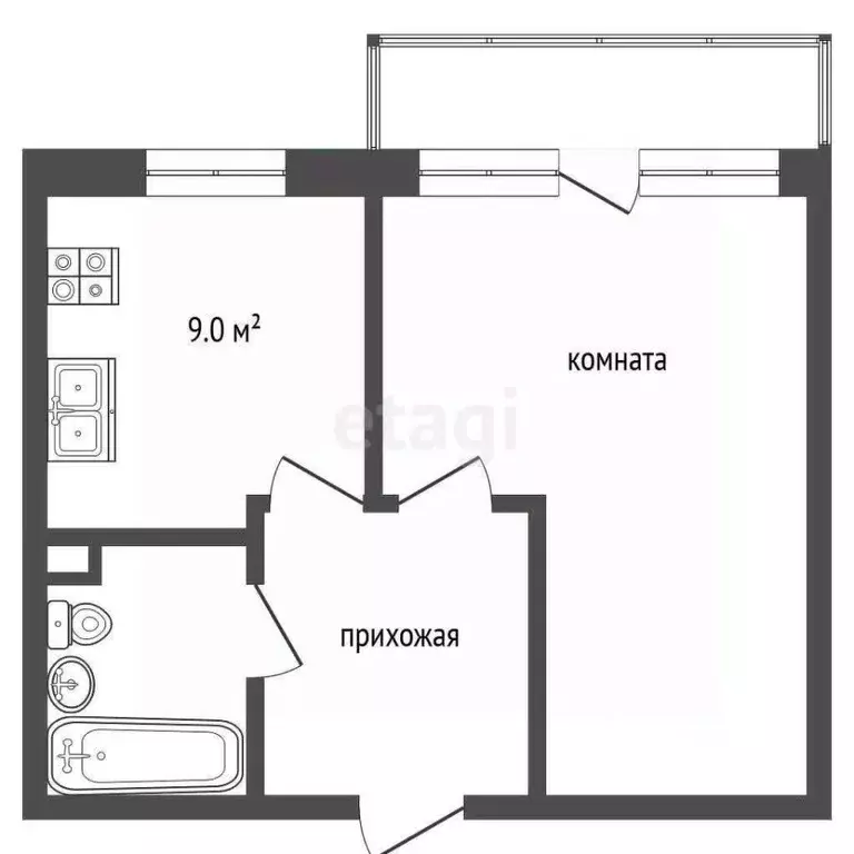1-к кв. Московская область, Зарайск муниципальный округ, д. Мендюкино ... - Фото 2