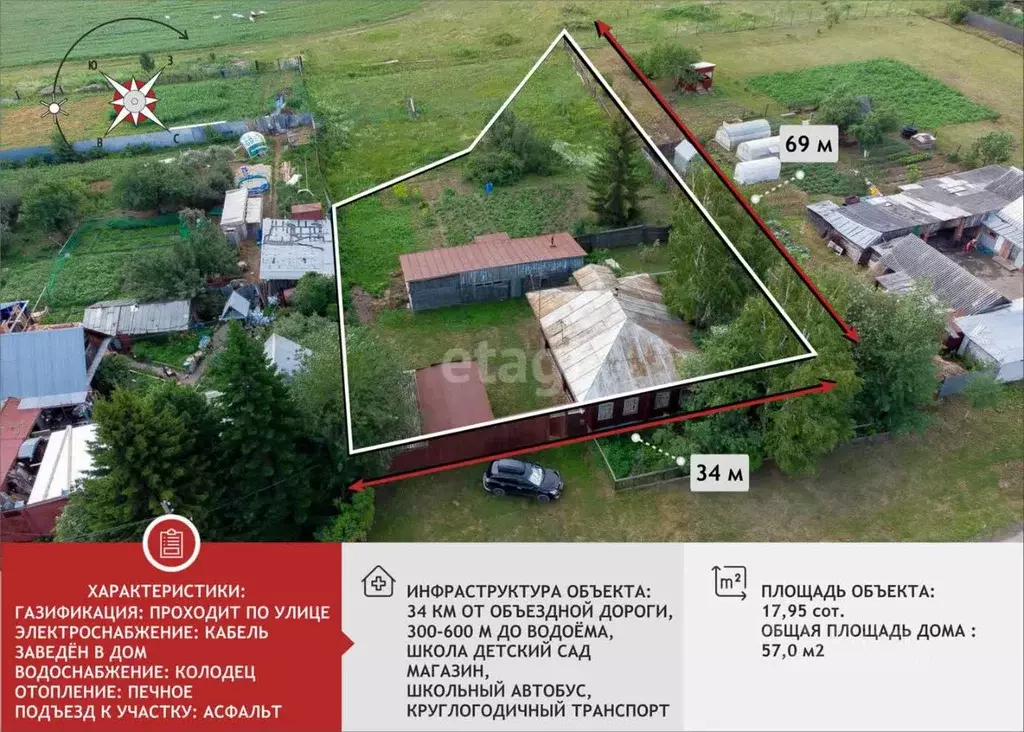 Дом в Свердловская область, Тугулымский городской округ, с. Мальцево ... - Фото 0