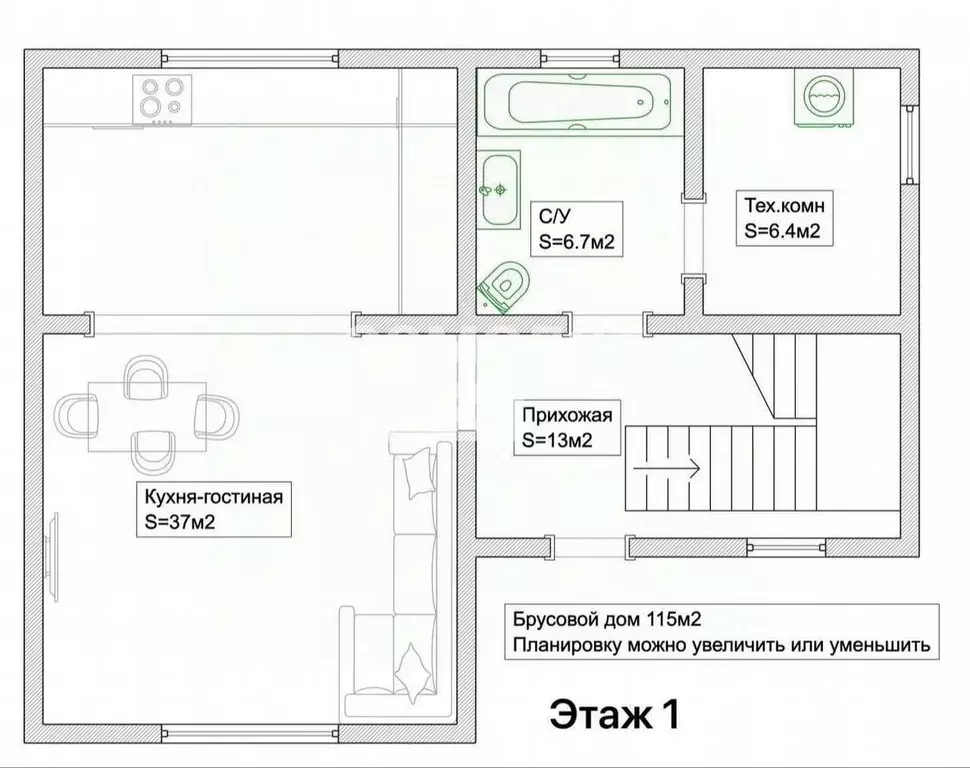 Дом в Томская область, Томский район, д. Кисловка, Ветеран-3 СНТ ул. ... - Фото 2