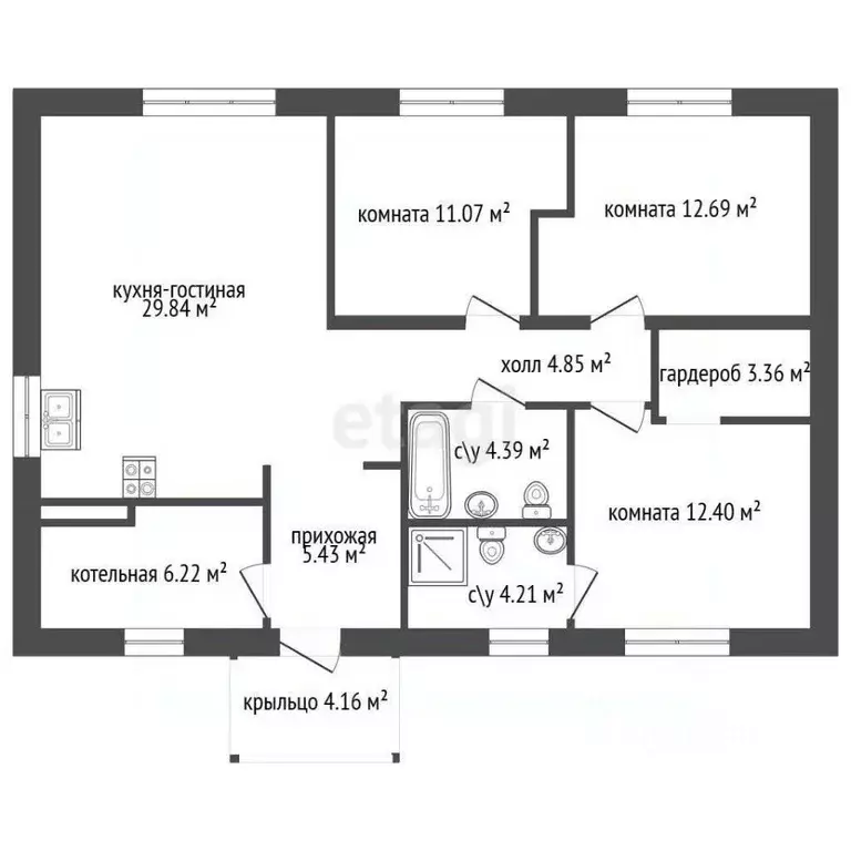 Дом в Ленинградская область, Всеволожский район, Куйвозовское с/пос, ... - Фото 2