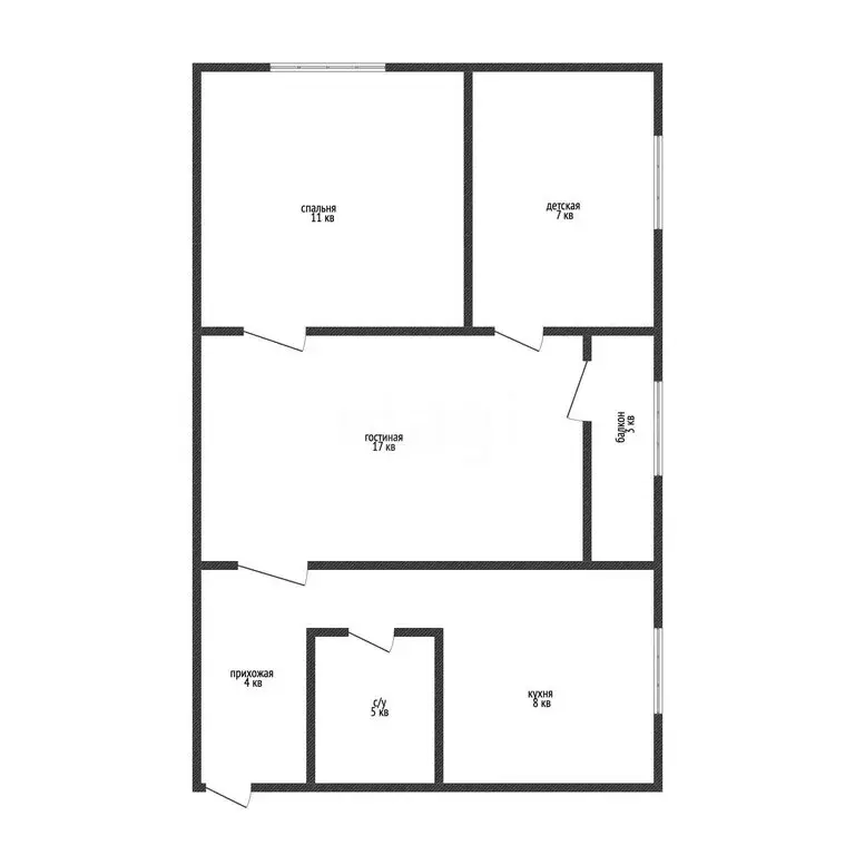 3-комнатная квартира: Махачкала, проспект Гамидова, 53 (55 м) - Фото 1