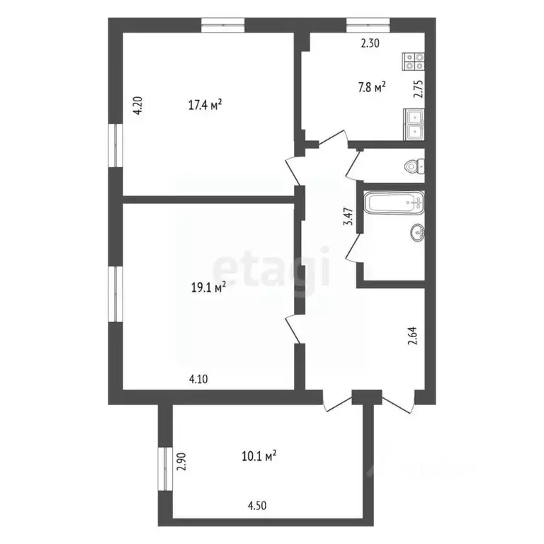 3-к кв. Хабаровский край, Ванино рп ул. Матросова, 12 (75.8 м) - Фото 2